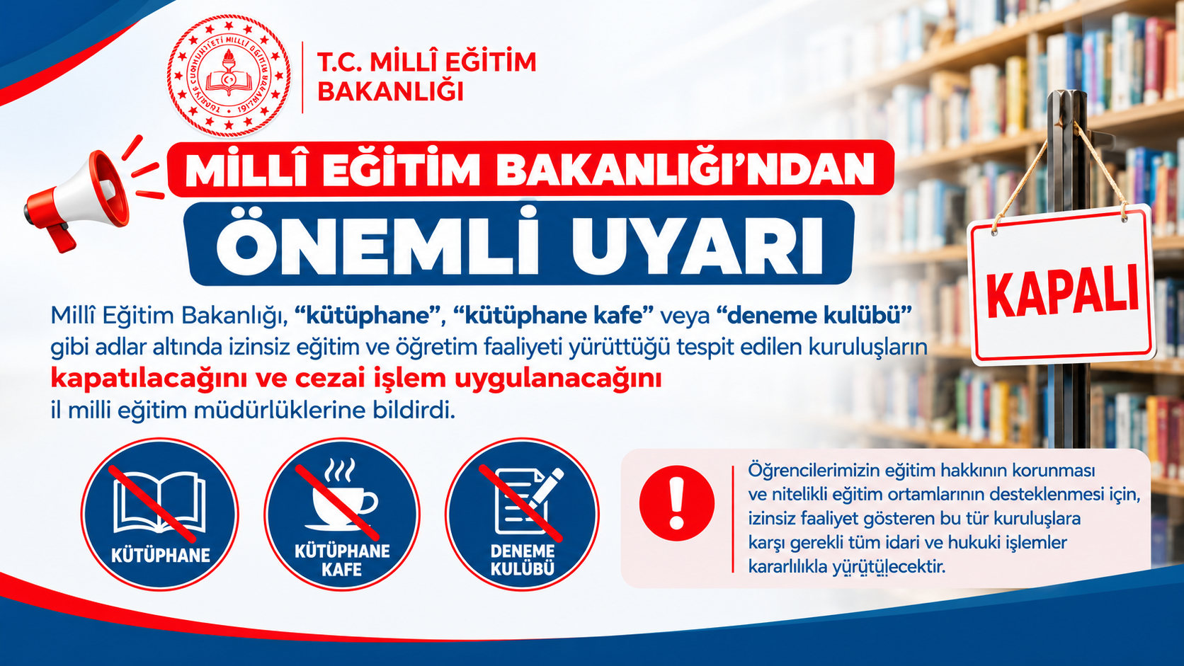 İzinsiz Eğitim Faaliyeti Yürüten Yerlere Geçit Verilmeyecek
